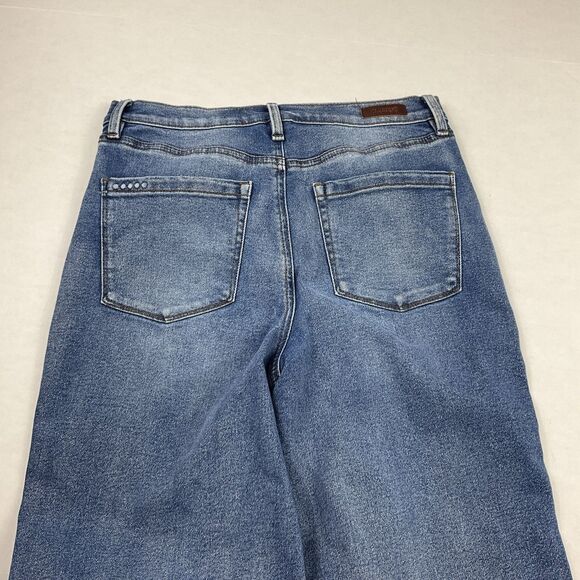 BlankNYC The Chrystie High Rise Cropped Wide Leg Jeans 29 Blue 70s Retro Palazzo - Picture 13 of 14